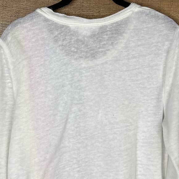 Workshop Republic Clothing White Long Sleeve Tunic Top Bright Stripe SZ Medium - Picture 6 of 7